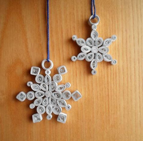 Quilled Paper Snowflakes