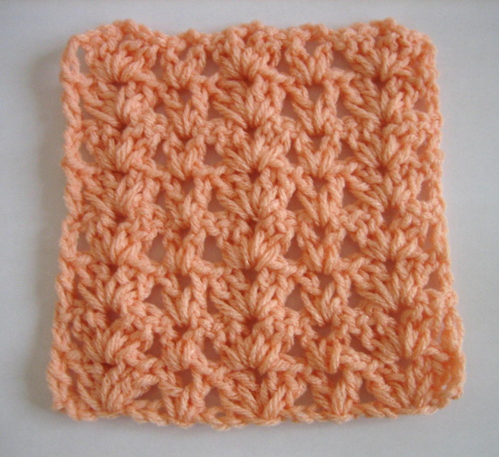 Shell Stitch Variation Squares | AllFreeCrochetAfghanPatterns.com