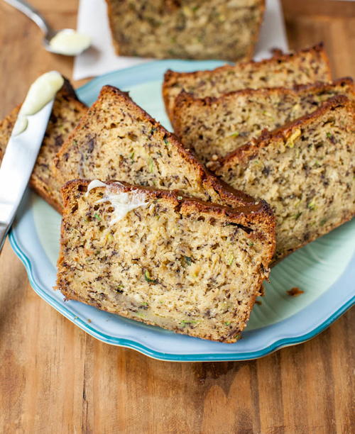 Zucchini Banana Bread With Browned Butter Cream Cheese Frosting