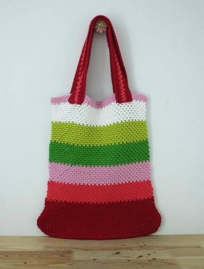 Striped Crochet Market Bag