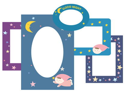 Starry Night Scrapbook Frames