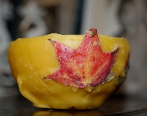 Autumn Leaves Beeswax Bowl