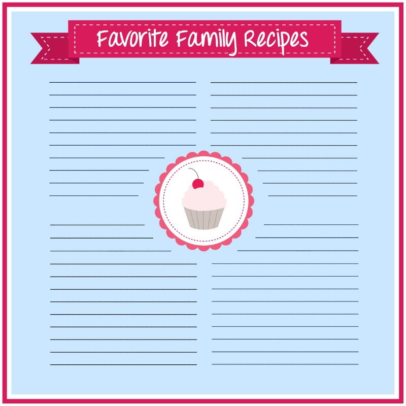 Jumbo Printable Recipe Cards AllFreePaperCrafts