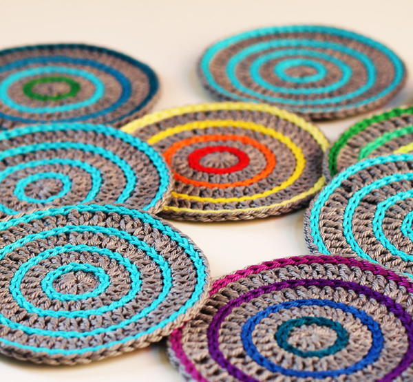 Roller Crochet Coasters