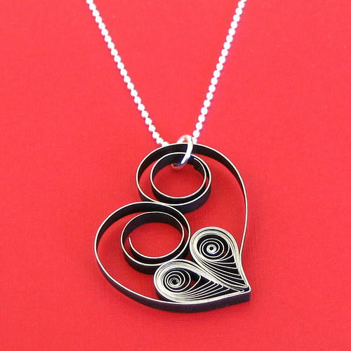 Quilled Heart Pendant