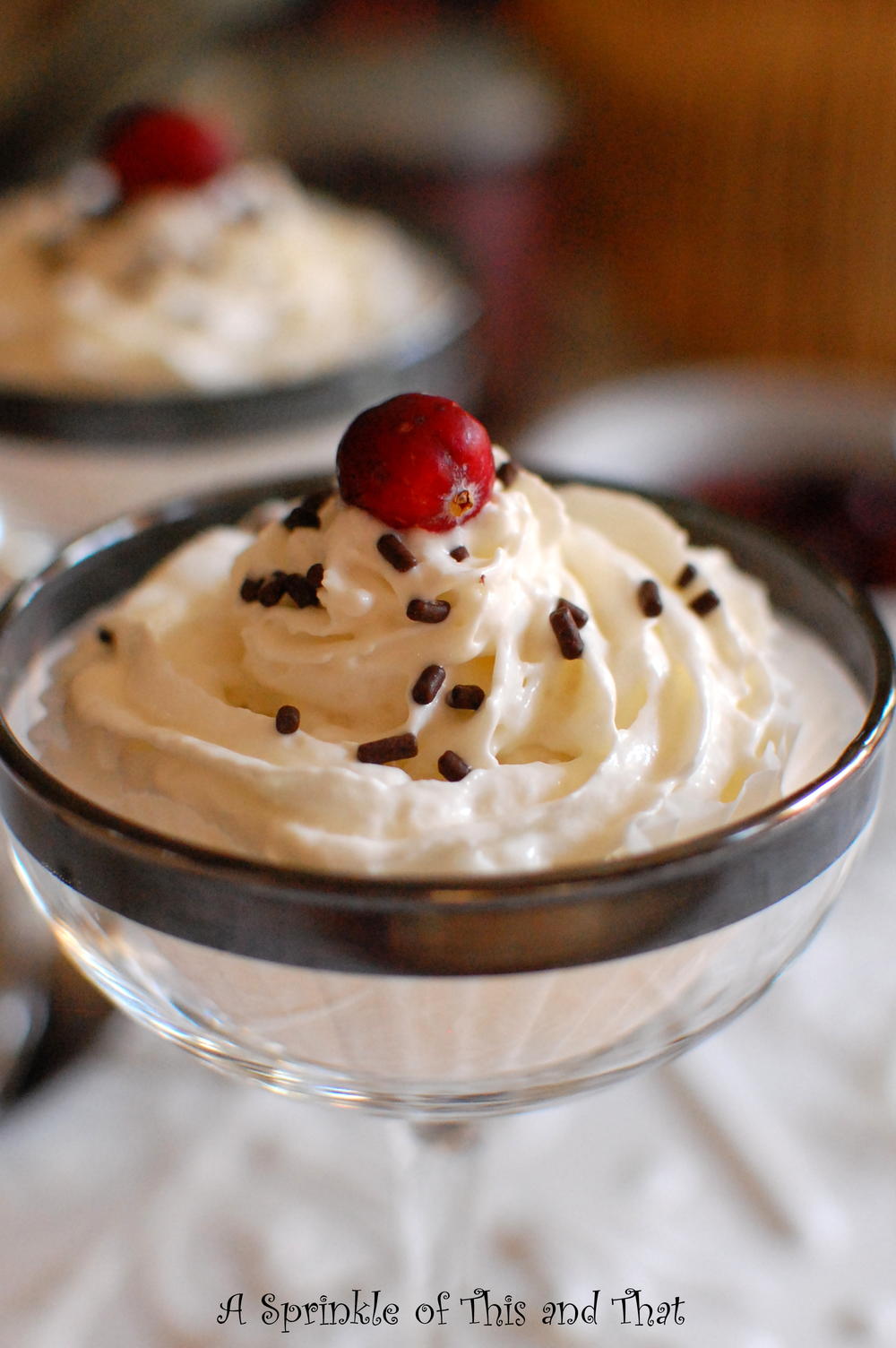 Frozen Cranberry Cannoli Cups | TheBestDessertRecipes.com