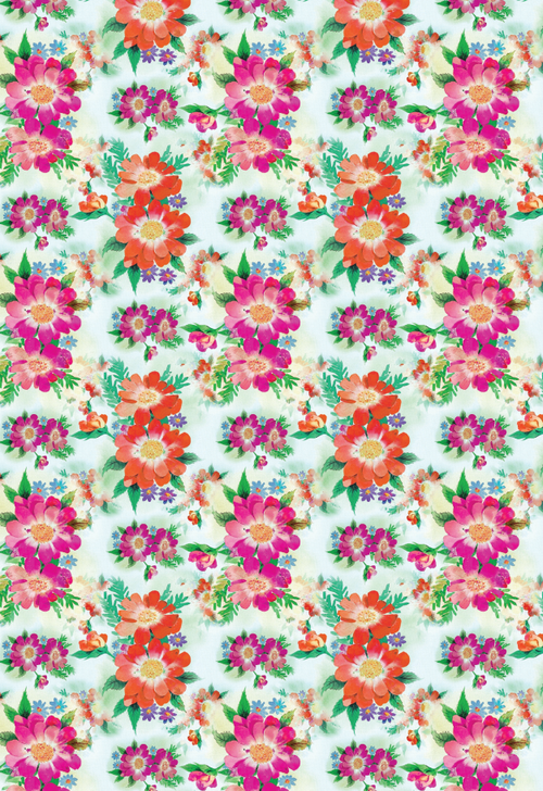 Bright Blooms Printable Wrapping Paper