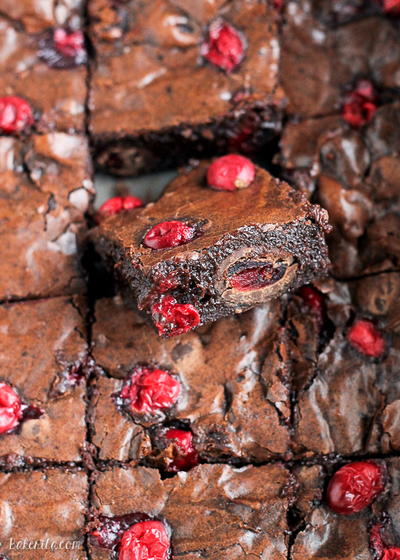 Dark Chocolate Cranberry Brownies