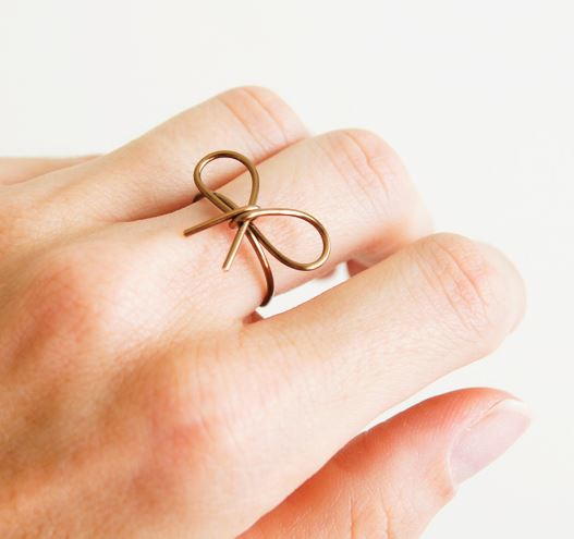 Wire Wrapped Bow Ring