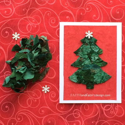 Scrap Fabric Homemade Christmas Cards