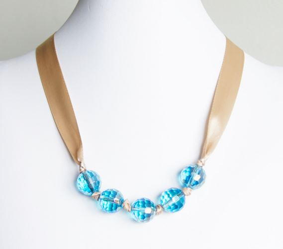 Tranquil Turquoise DIY Ribbon Necklace
