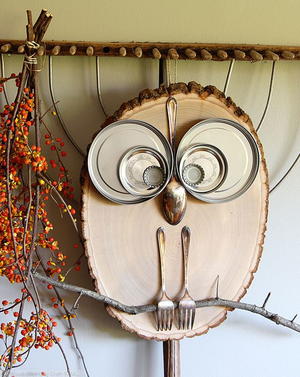 DIY Wood Slice Owl
