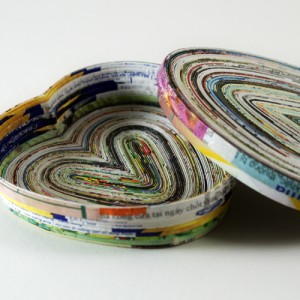 Magazine Paper Heart Dish