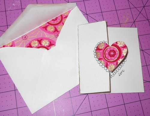 Handmade with Love Valentine Card