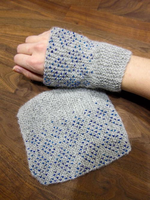 Easy Beaded Wrist Warmers