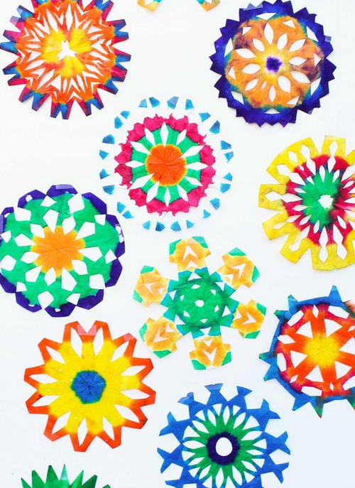 Tie-Dye Snowflakes