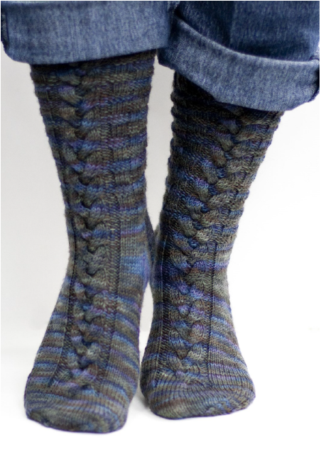 Beautiful Basketweave and Braid Socks