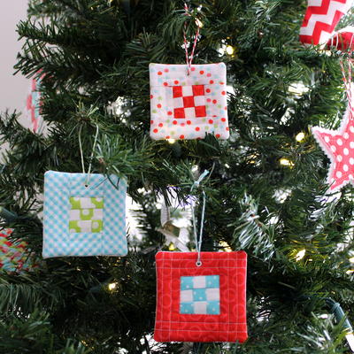 9 Patch Quilt Block Ornament