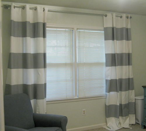 How to Paint Striped Curtains