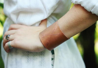 Exquisite Etched Copper DIY Cuff