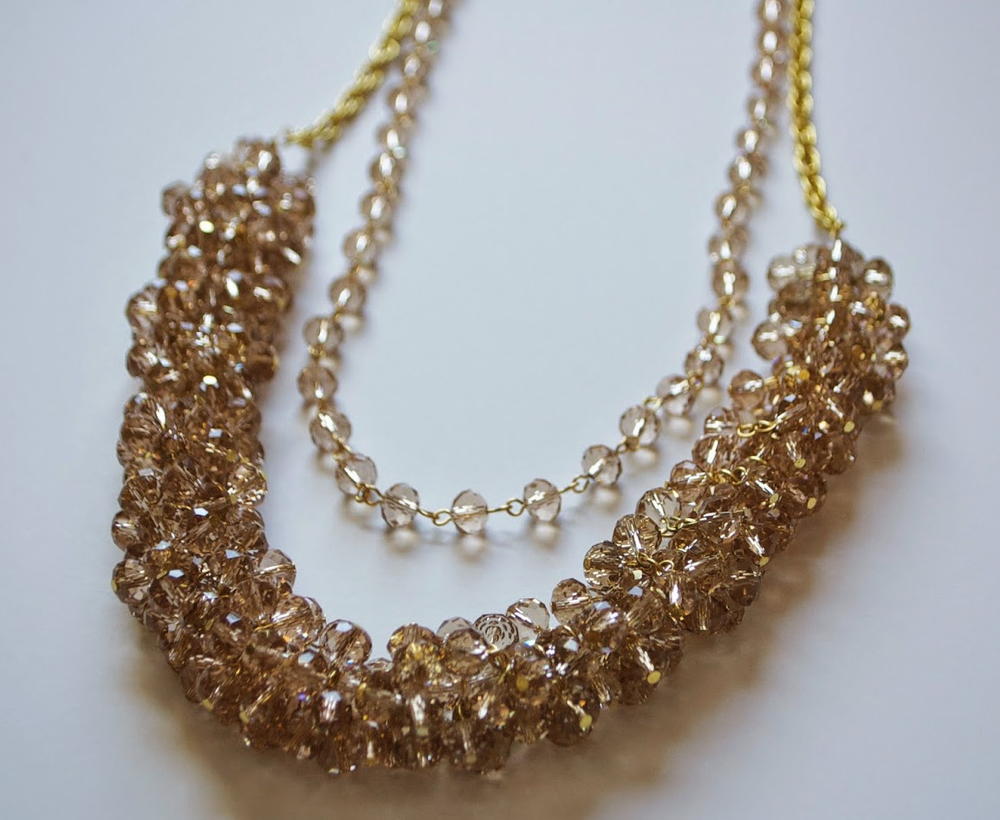 Shimmering Crystal Cluster Necklace | AllFreeJewelryMaking.com