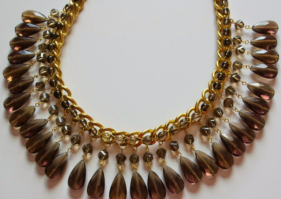 Dazzling Drop Bead Statement Necklace | AllFreeJewelryMaking.com