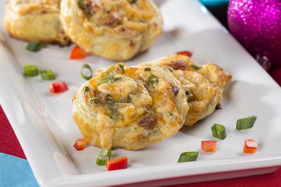 Cheesy Bacon Pinwheels