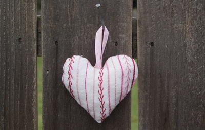 Precious Embroidered Heart Ornament