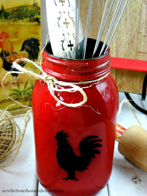 How To Make Rooster Mason Jars