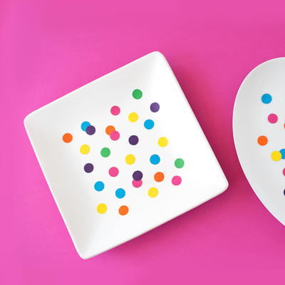 DIY Polka Dot Serving Platter
