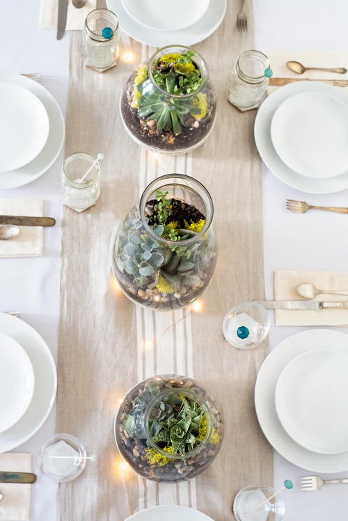 Easy Succulent Table Centerpieces