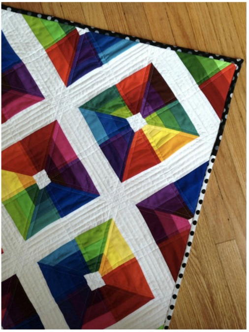 Kite Flight Rainbow Quilt | FaveQuilts.com