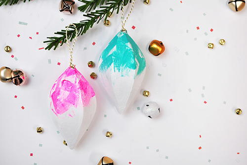 Brightly Painted Christmas Ornaments