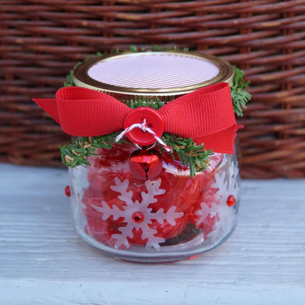 Snowflake DIY Candy Jar