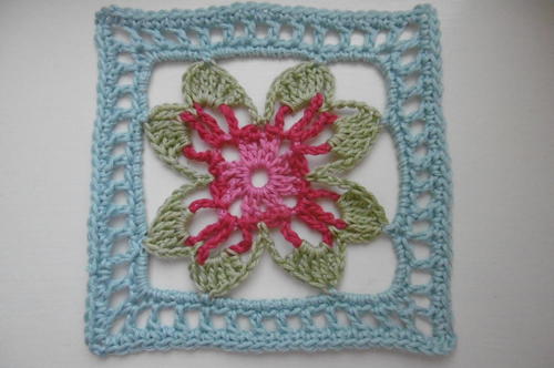 Lotus Blossom Crochet Granny Square