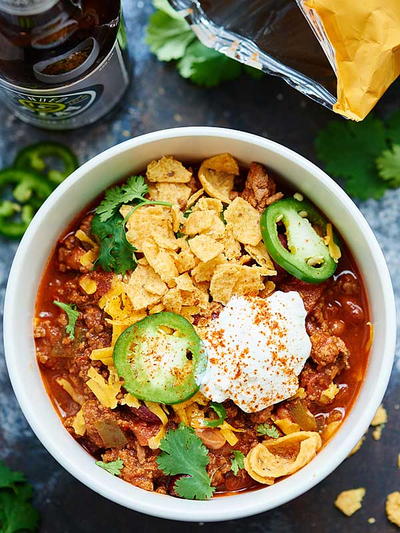 Simple Slow Cooker Beef Chili