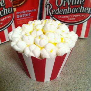 Fun Popcorn Bridal Shower Cupcakes