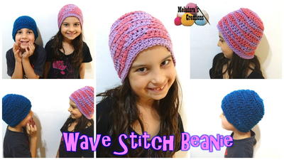 Wave Stitch Crochet Beanie