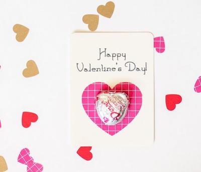 Simple Chocolate Heart DIY Valentine