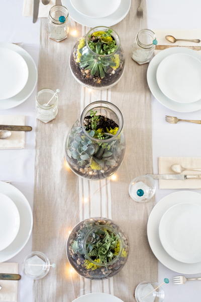 Elegant and Easy Succulent Table Centerpieces