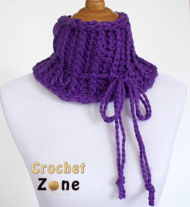 Knit Look Ribbed Cowl