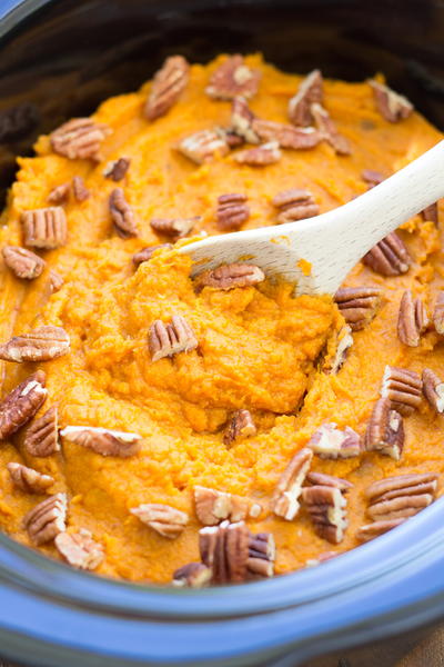 Healthy Slow Cooker Sweet Potato Casserole