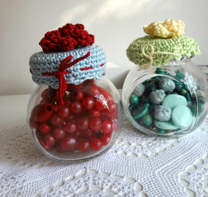 Crochet Mason Jar Covers AllFreeCrochet com