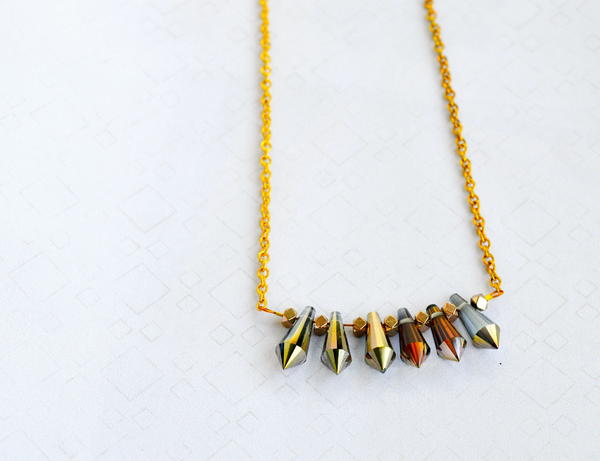 Iridescent Beaded Necklace