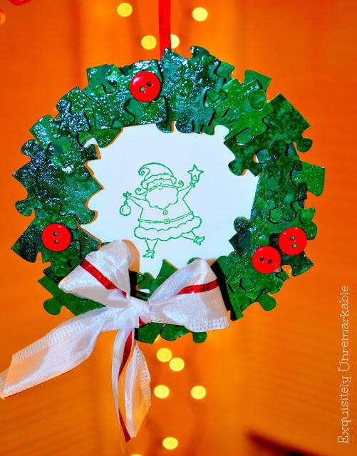 Puzzle Piece Christmas Crafts