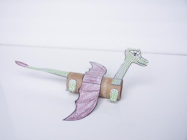 Paper Roll Dragon Craft - Made To Be A Momma