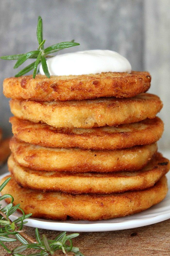 Cheesy Mashed Potato Pancakes | RecipeLion.com