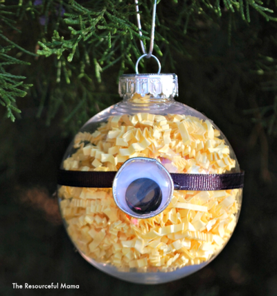 Minion Homemade Christmas Ornament