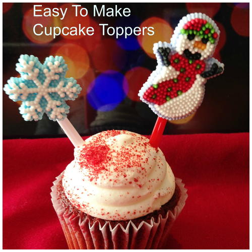 Easy Christmas Cupcake Topper