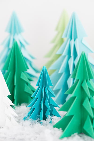 Origami Christmas Trees